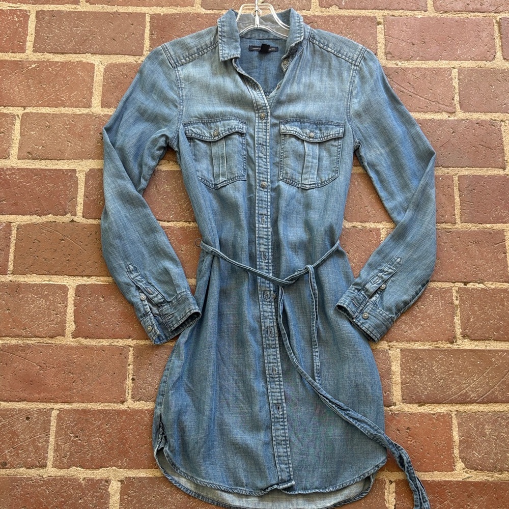 American Eagle Outfitters Blue Chambray Dress - Picture 1 of 11